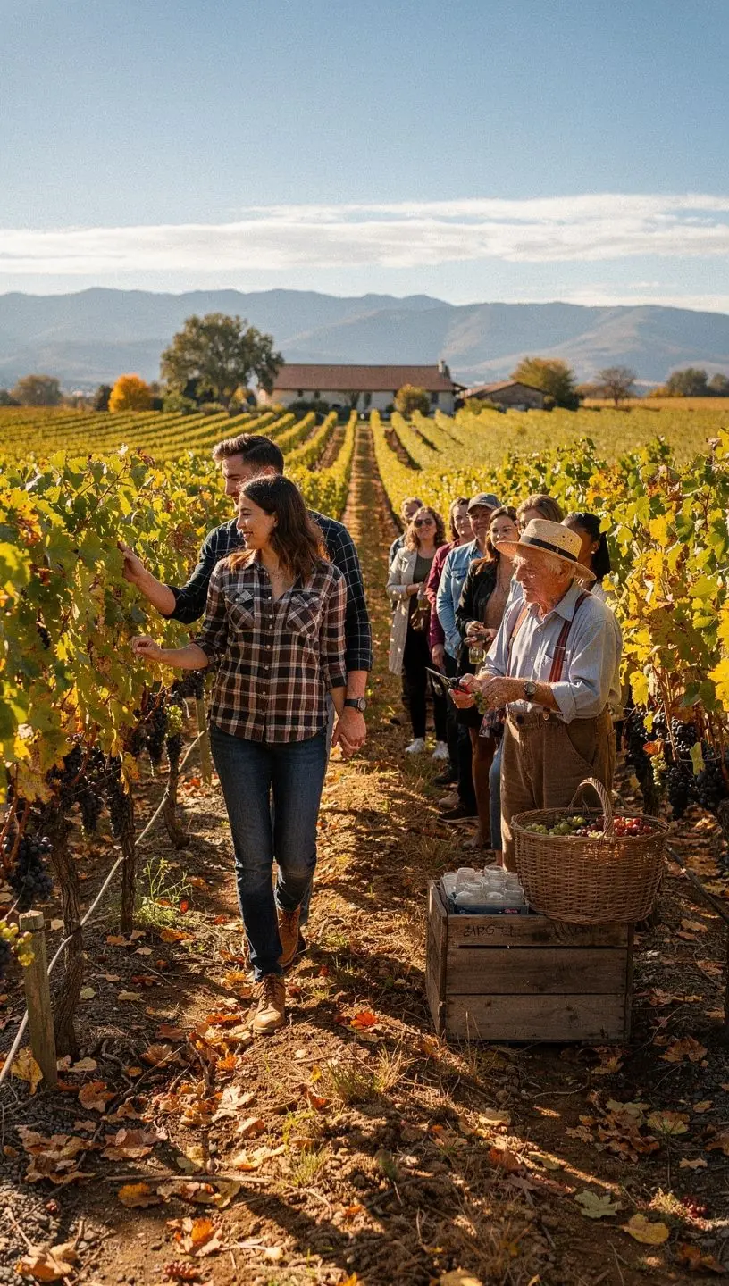Widok na tętniący życiem rynek z różnorodnymi stoiskami.